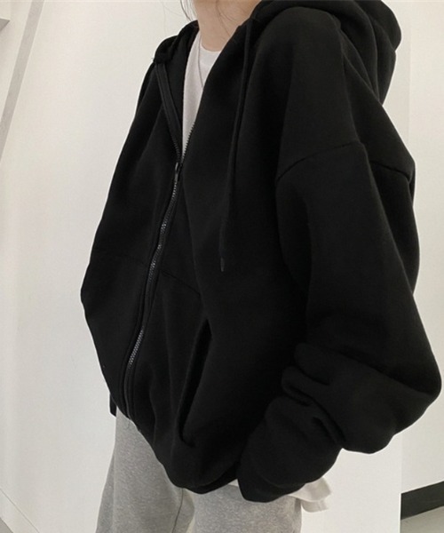 「deux amour」 ジップアップパーカー FREE グレー レディース_画像8