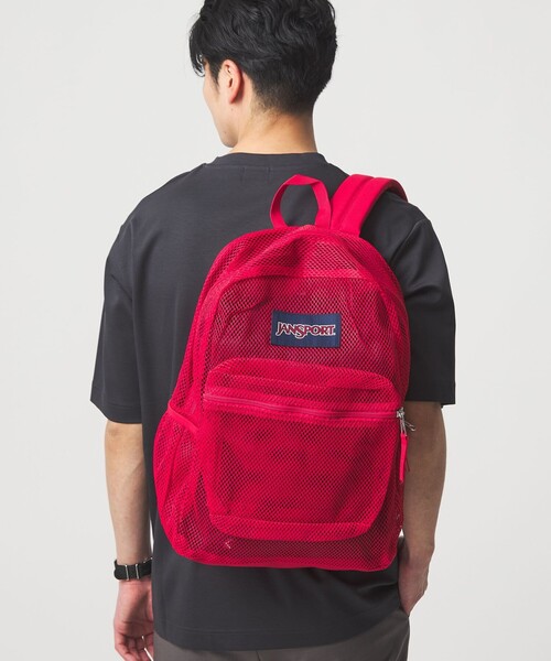 JANSPORT メッシュリュック レッド 赤 JANSPORT（ジャンスポーツ） デイバック リュック 「JANSPORT