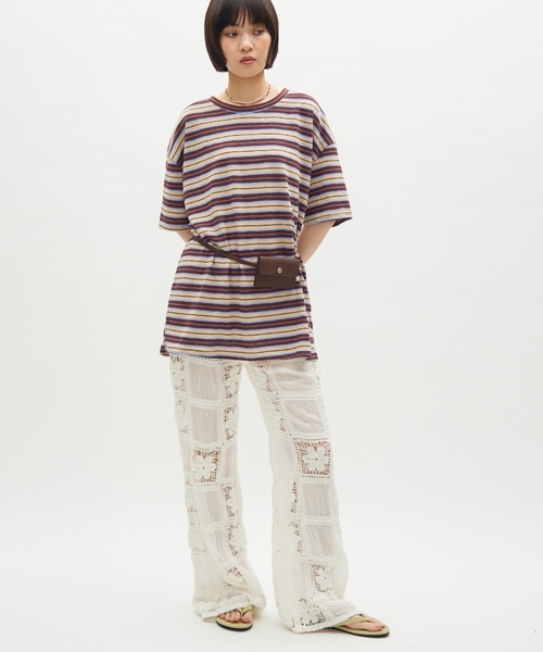 full/fill. パンツ flower crochet patchwork pants / フラワー