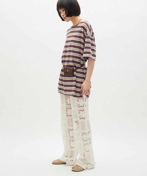 full/fill. パンツ flower crochet patchwork pants / フラワー