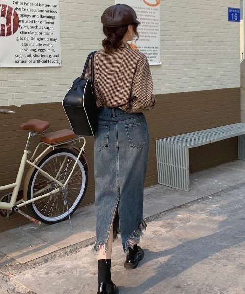 「almo」 「vaudeville＆burlesque」デニムスカート MEDIUM ブルー レディース_画像8