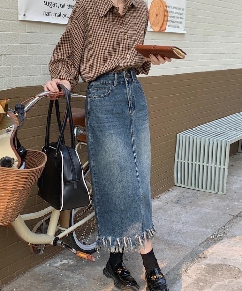 「almo」 「vaudeville＆burlesque」デニムスカート MEDIUM ブルー レディース_画像9