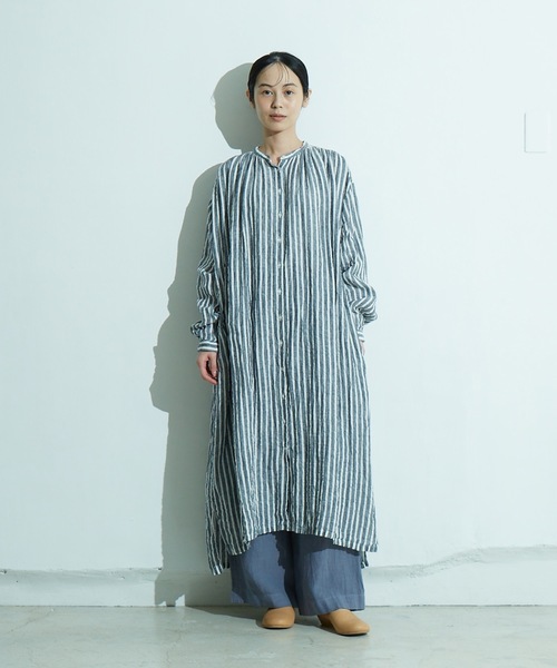 「IKKUNA」 長袖ワンピース 1 ベージュ レディース_画像4