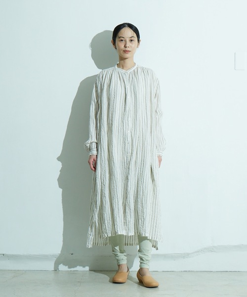 「IKKUNA」 長袖ワンピース 1 ベージュ レディース_画像8