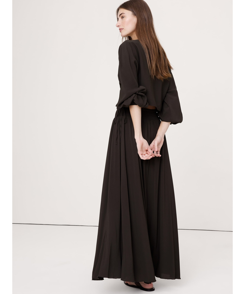 ロング スカート スモックド ジョーゼット マキシ : ZOZOTOWN Yahoo!店