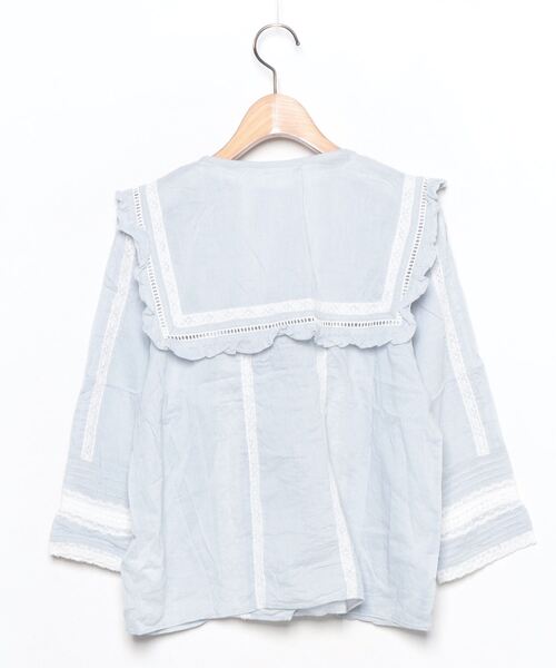 「BEAMS BOY」 7分袖ブラウス ONE SIZE ブルー レディース_画像3