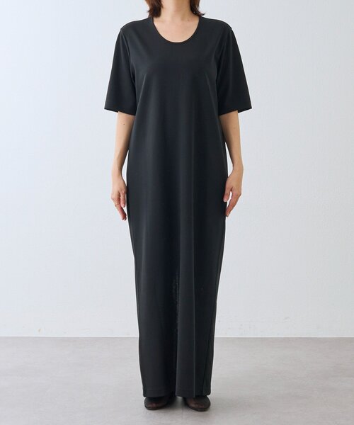 ワンピース 「ロングシーズン活躍/接触冷感/紫外線防止/手洗い可」ゴブソデカットソーワンピースの画像