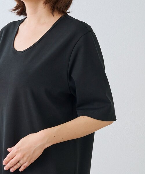 ワンピース 「ロングシーズン活躍/接触冷感/紫外線防止/手洗い可」ゴブソデカットソーワンピースの画像