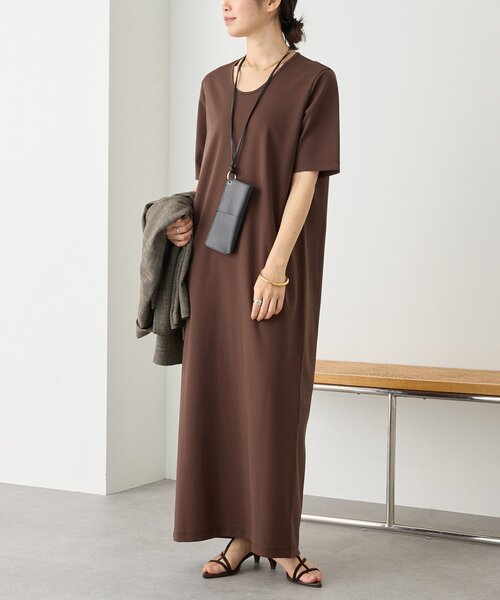 ワンピース 「ロングシーズン活躍/接触冷感/紫外線防止/手洗い可」ゴブソデカットソーワンピースの画像