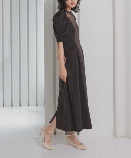 「Dorry Doll」 半袖ワンピース MEDIUM カーキ レディース_画像6