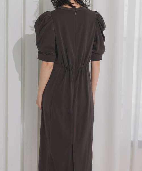「Dorry Doll」 半袖ワンピース MEDIUM カーキ レディース_画像8