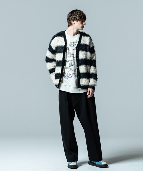 「glamb」 ニットカーディガン M ブラウン メンズの画像