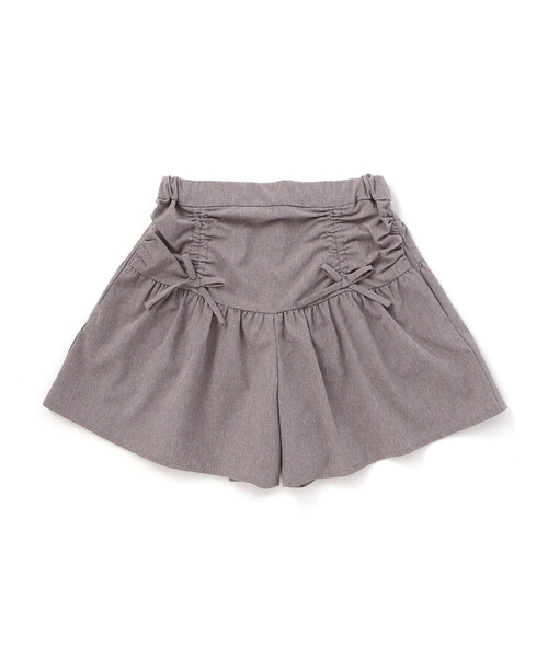 BeBe（ベベ） パンツ ドロストギャザーシャンブレーキュロットパンツ