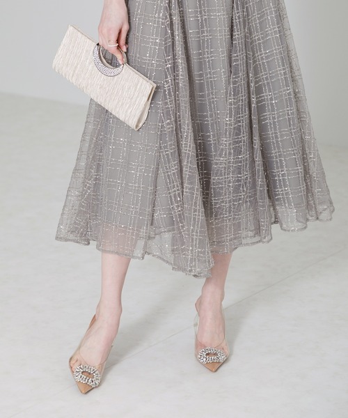 「Leja」 7分袖ワンピース MEDIUM グレー レディースの画像
