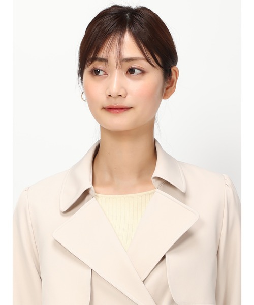 「MISCH MASCH」 トレンチコート S ピンク レディース_画像8