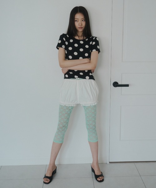 FEKETE（フェケテ） tシャツ 半袖 polka dot tee / ドットTシャツ