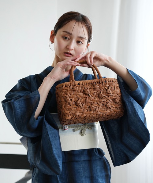 utatane かごバッグ カゴバッグ かごバッグ やまぶどう お花 削