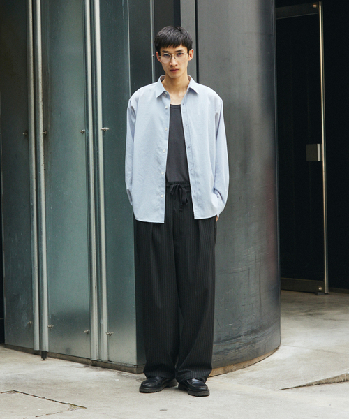 JOURNAL STANDARD TRモダンワイドスラックス(グレーストライプ) JOURNAL STANDARD（ジャーナルスタンダード） ワイドパンツ スラックス