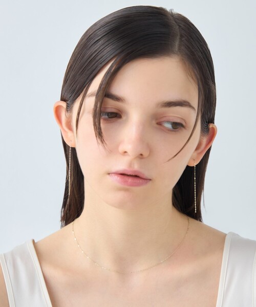 ピアス 「アイシーヴェール」 K10IGG チェーン ピアス レディース