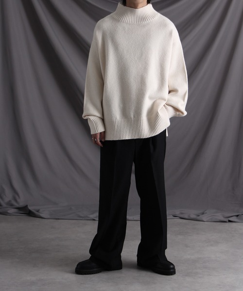 「welise」 長袖ニット X-LARGE チャコールグレー メンズ_画像2