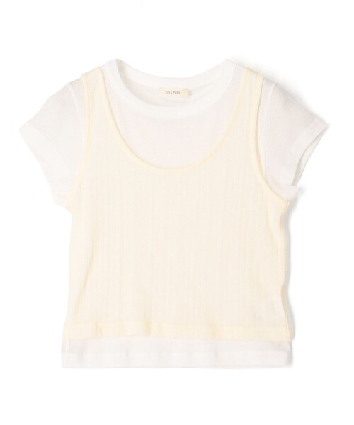 【新品タグ付き】DES PRES オーバーレイコットン レイヤードベビーTシャツ DES PRES（デプレ） tシャツ 半袖 オーバーレイコットン レイヤード