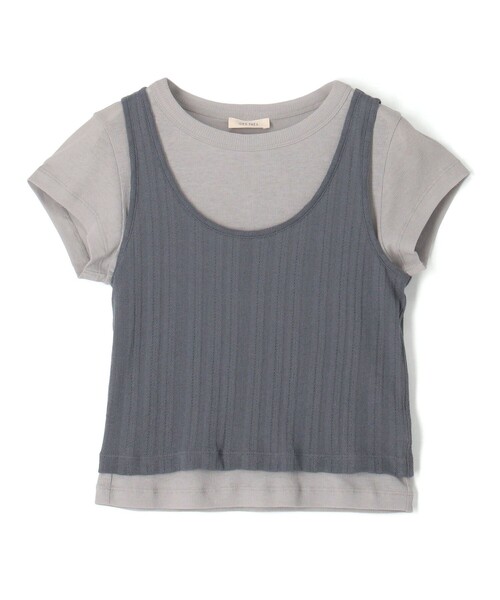 【新品タグ付き】DES PRES オーバーレイコットン レイヤードベビーTシャツ DES PRES（デプレ） tシャツ 半袖 オーバーレイコットン レイヤード