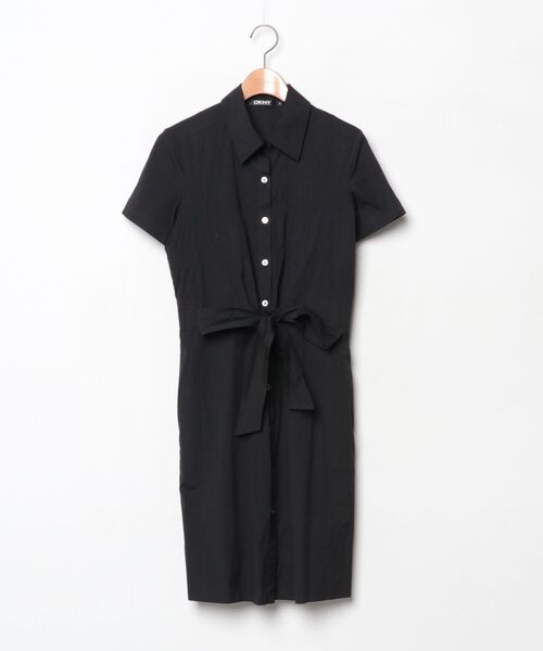【新品】ダナキャランニューヨーク　DKNY ワンピース DKNY（ダナ・キャラン・ニューヨーク） シャツワンピース 4 ブラック