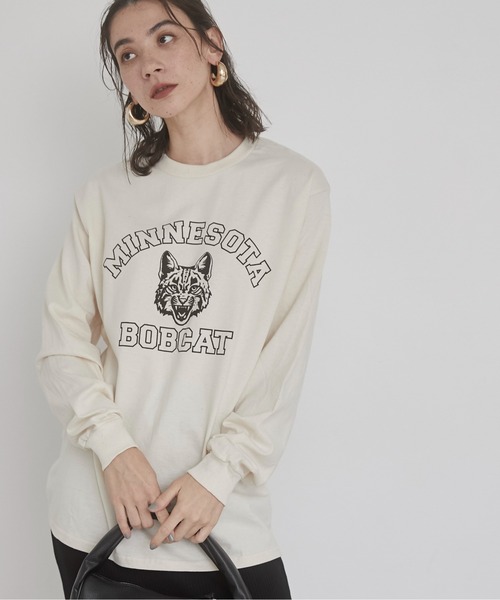 「ANGIE」 長袖カットソー SMALL ネイビー レディース_画像8