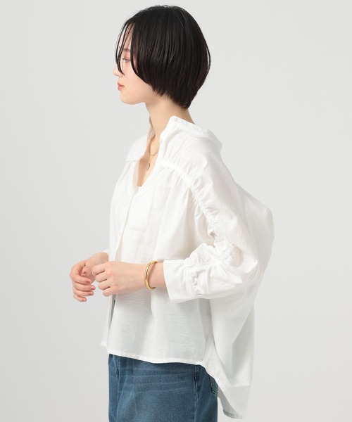 BAYFLOW（ベイフロー） ブラウス シャツ ギャザー切替シャツ