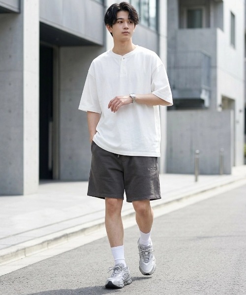 ワイドパンツ ハーフパンツ スマホショルダー パンツ 短パン 2026SS Mark Gonzales/マーク ゴンザレス ヘビーウエイト 裏毛 ピグメント加工 スウェットワ… | Mark Gonzales | 21