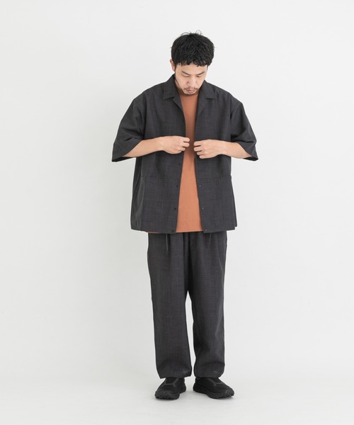 「EKAL」 半袖シャツ MEDIUM グレー メンズ_画像6