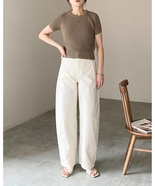 She's Closet サマーニット ニット セーター パフスリーブ ショート丈