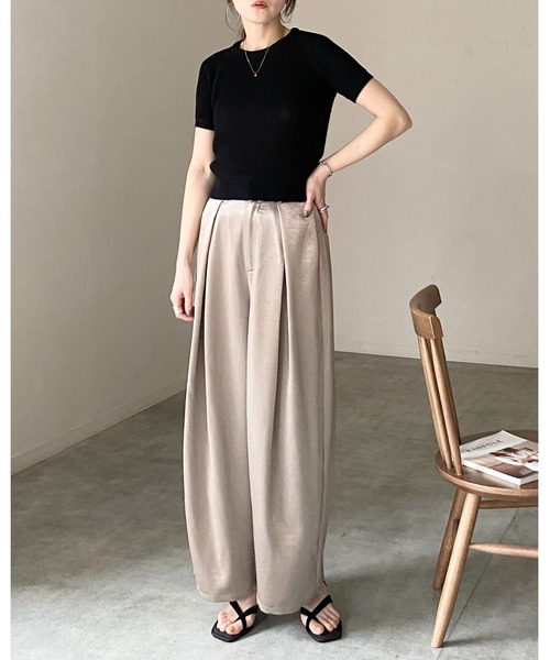 She's Closet サマーニット ニット セーター パフスリーブ ショート丈