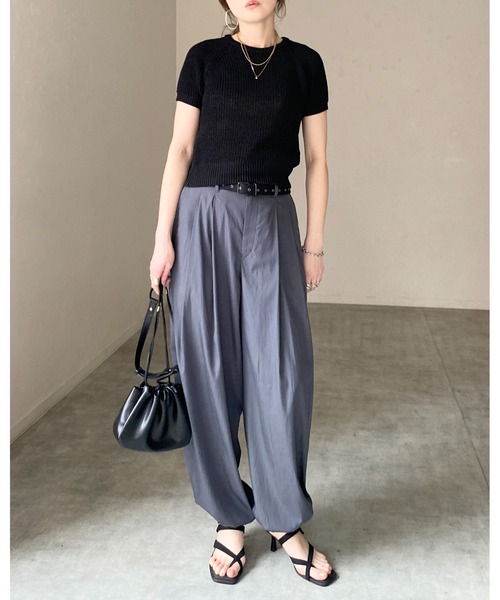 She's Closet サマーニット ニット セーター パフスリーブ ショート丈