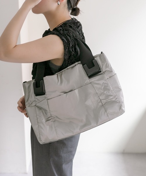 ear papillonner シルバー トートバッグ 2WAY ショルダーつき ear PAPILLONNER（イア パピヨネ） 2WAYバッグ FREE シルバー