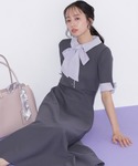 ワンピース 夏 半袖 「再入荷」シャツ襟ドッキ...の詳細画像3