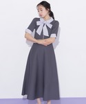 ワンピース 夏 半袖 「再入荷」シャツ襟ドッキ...の詳細画像4