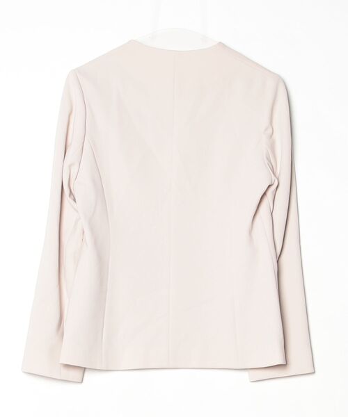 「Demi-Luxe BEAMS」 ノーカラージャケット 38 ベージュ レディース_画像2