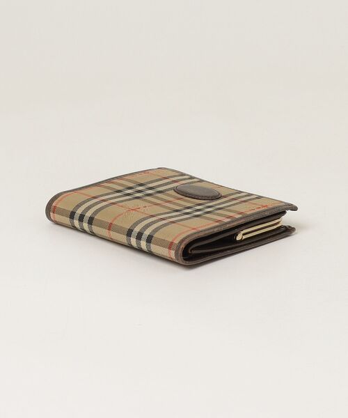 未使用品　BURBERRY LONDON 二つ折り財布　ノバチェック　ベージュ BURBERRY（バーバリー） チェック柄財布 - ベージュ レディース