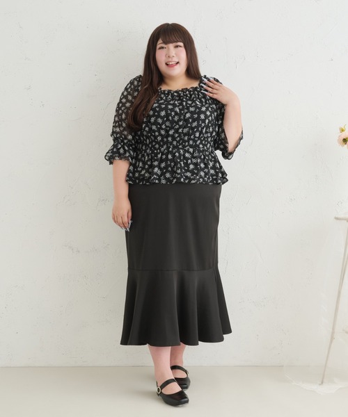 「Louiosy」 スカート 3L ブラック レディース_画像8