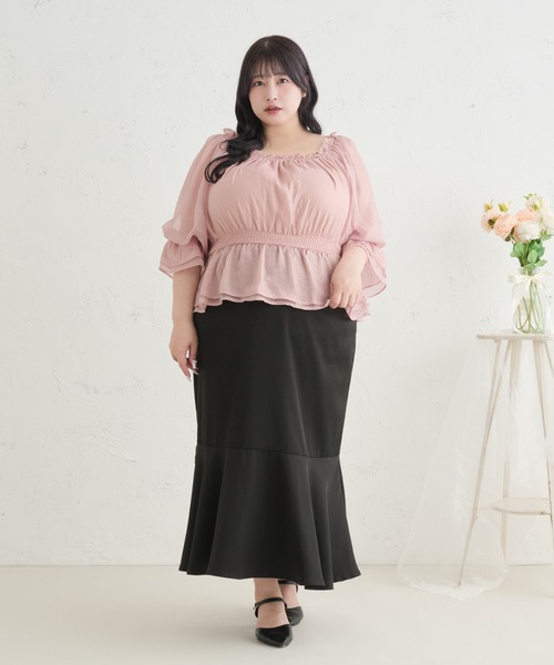 「Louiosy」 スカート 3L ブラック レディース_画像9