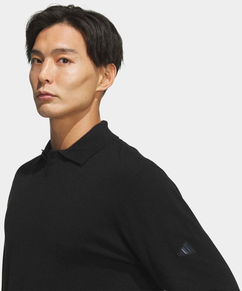 adidas（アディダス） ポロシャツ ニット ポロシャツ 長袖「adidas