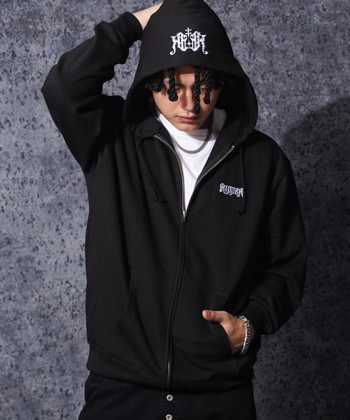 おジッパー RIPPER パーカー 「RIPPER」R ロゴ刺繍 ZIP パーカー / R-Logo Hood