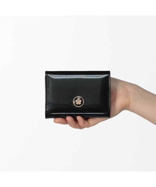 新品　MARY QUANT マリクワ　名刺入れ　カードケース　ブラック×ゴールド MARY QUANT（マリークヮント） カードケース マリークワント ラメ