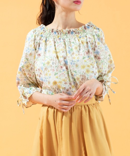 贅沢屋のシャツ ブラウス Rosetiara With Liberty オフショルダー風ブラウス シャツ ブラウス レディースファッション ファッション 13 856 Www Jesuitnola Org