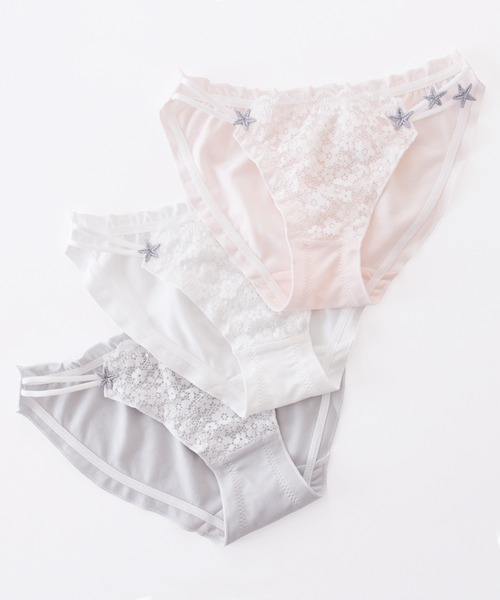 レース付きショーツ3色セット LL Lace Ladies（レースレディース） ショーツ 「3色組」セットでお得