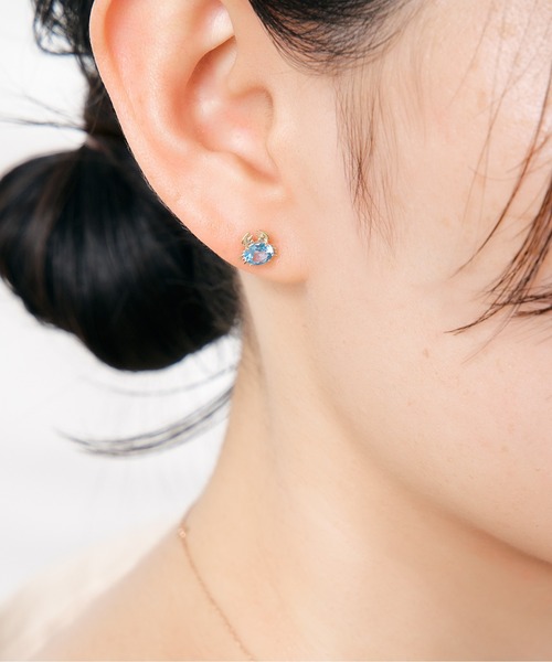 Jewel closet by L&Co. ピアス K10 カラーストーン カニ ピアス