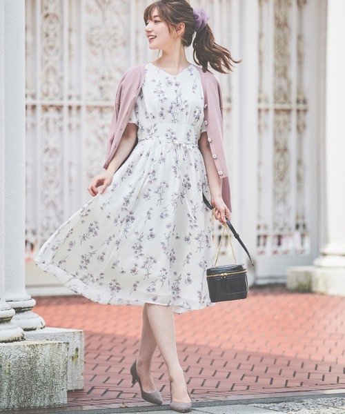 ワンピース 美人百花9月号掲載 コスモスプリントワンピース Zozotown Yahoo 店 通販 Yahoo ショッピング