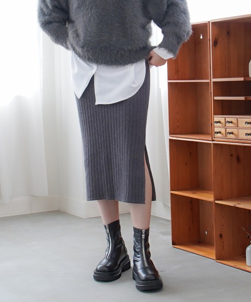 AmiAmi（アミアミ） ブーツ フロントジップストレッチブーツ