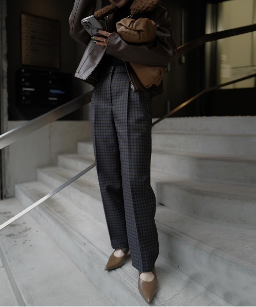 Ameri パンツ GUN CLUB CHECK STIRRUP PANTS レディース